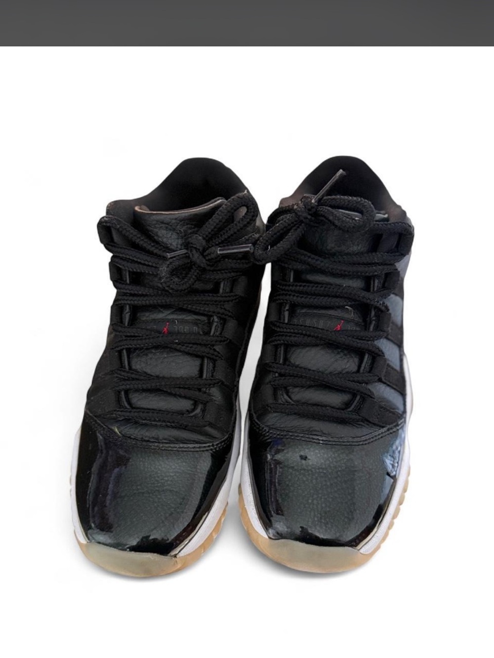 Jordan Kids Black Patent Low-Top Sneakers
